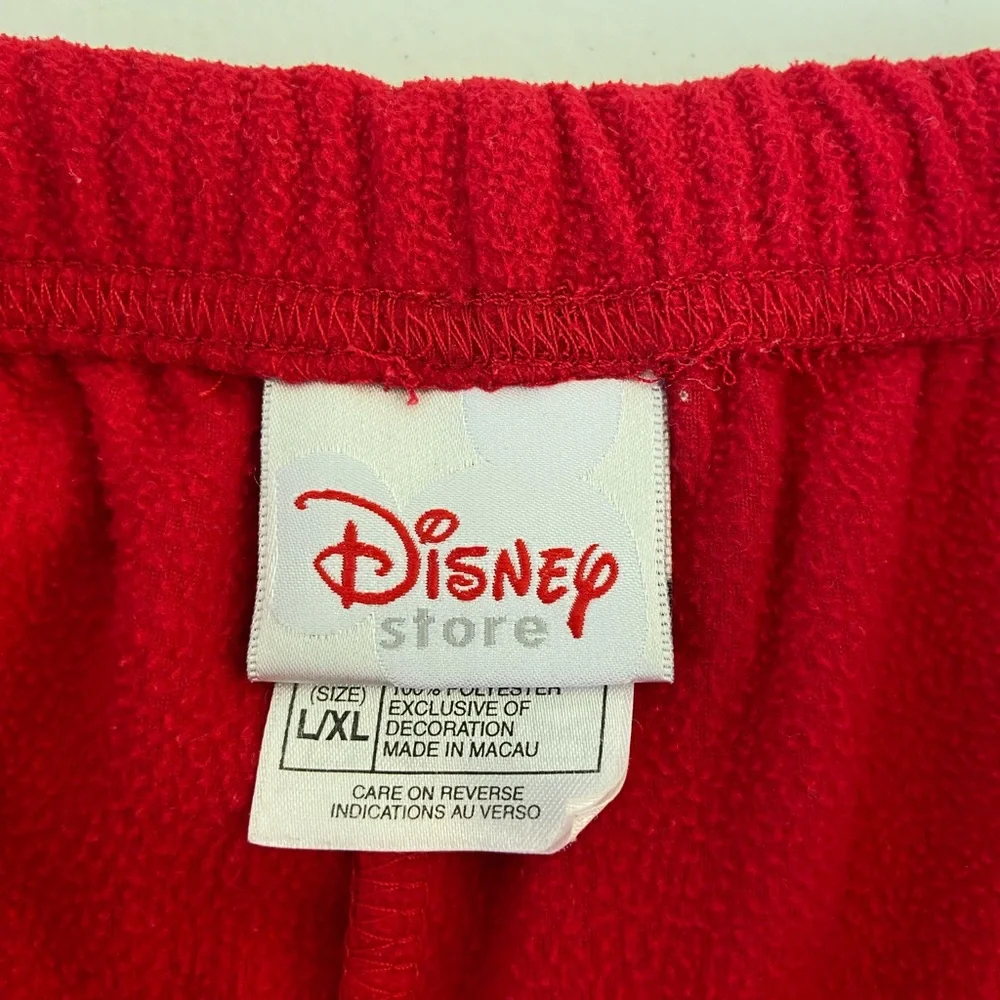 NWOT Disney Store women’s red snowflake embroidered drawstring pajama bottoms - Picture 6 of 8
